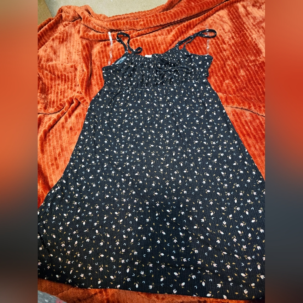 Billabong Black and White Floral Mini Dress